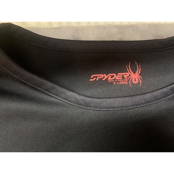 Spyder Active Long Sleeve Men's Size XL Pullover Activewear Shirt Black - Picture 5 of 10